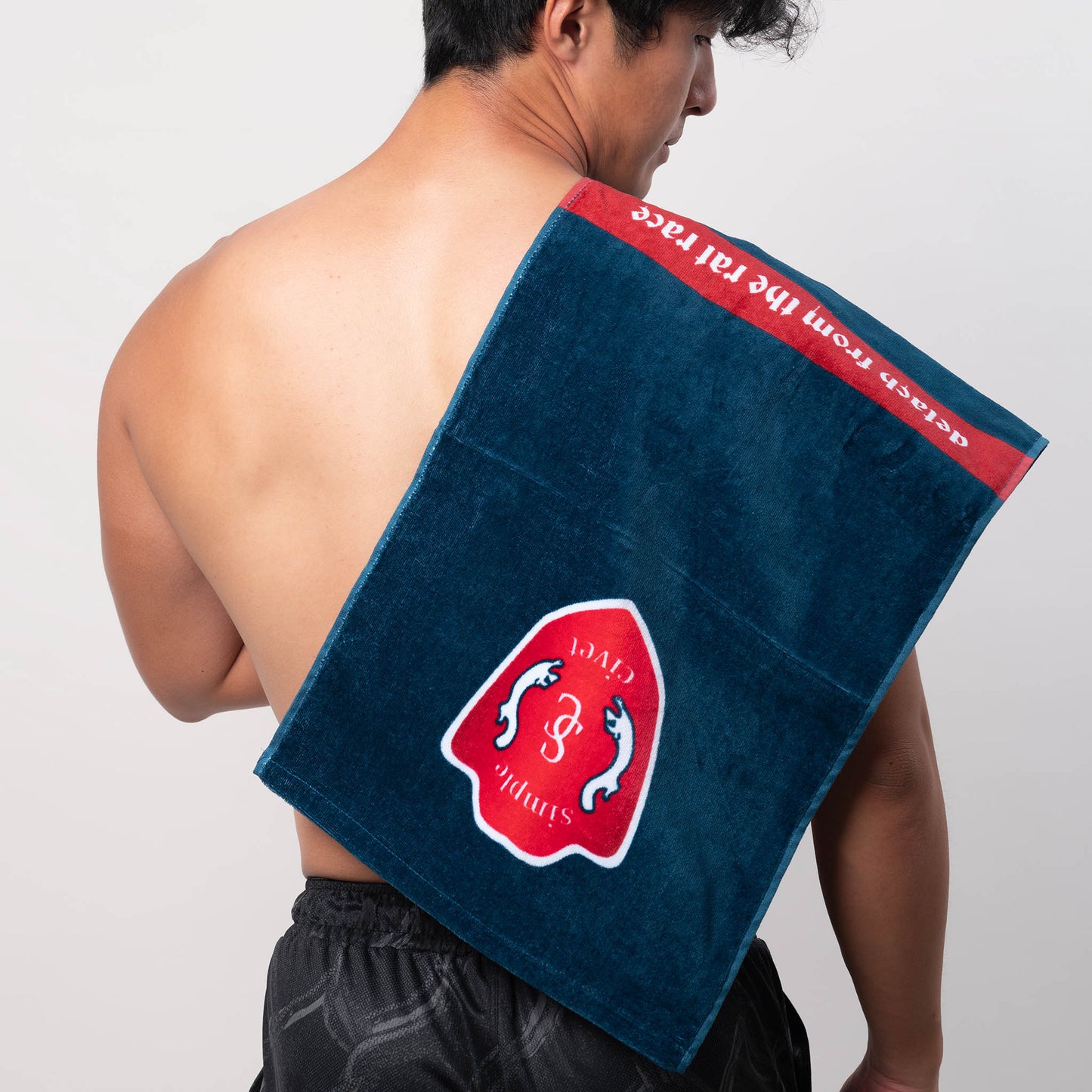 detach from the rat race gym towel