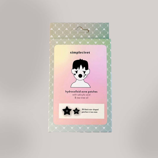 black heart & star-shaped hydrocolloid acne patches