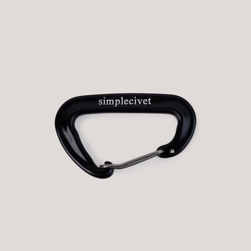 simplecivet 12kN carabiner accessory in red and black