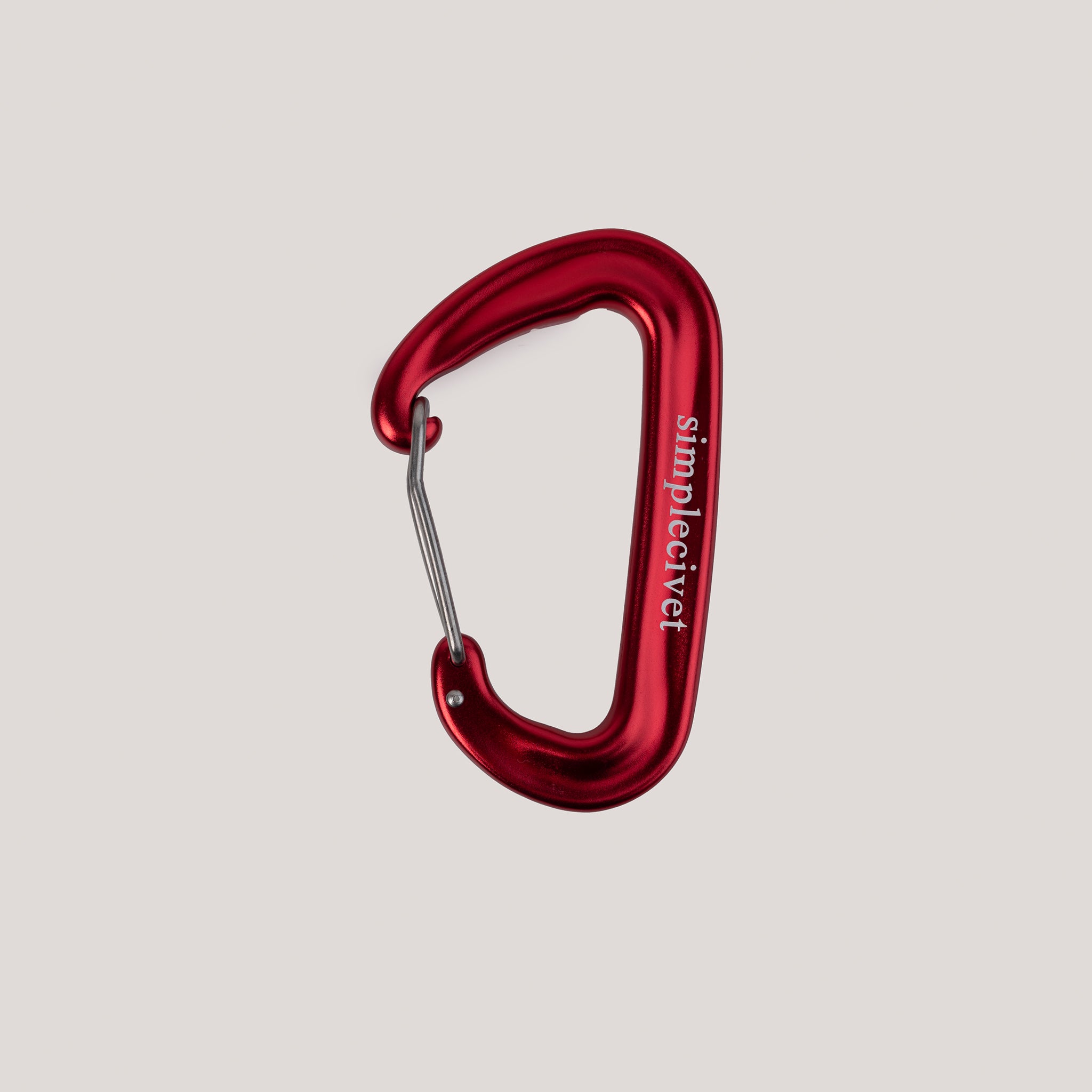 simplecivet 12kN carabiner accessory in red and black