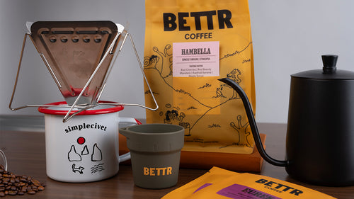 Coffee Lover Starter Pack – Enamel Mug & Foldable Stainless Steel Pour Over Coffee Filter