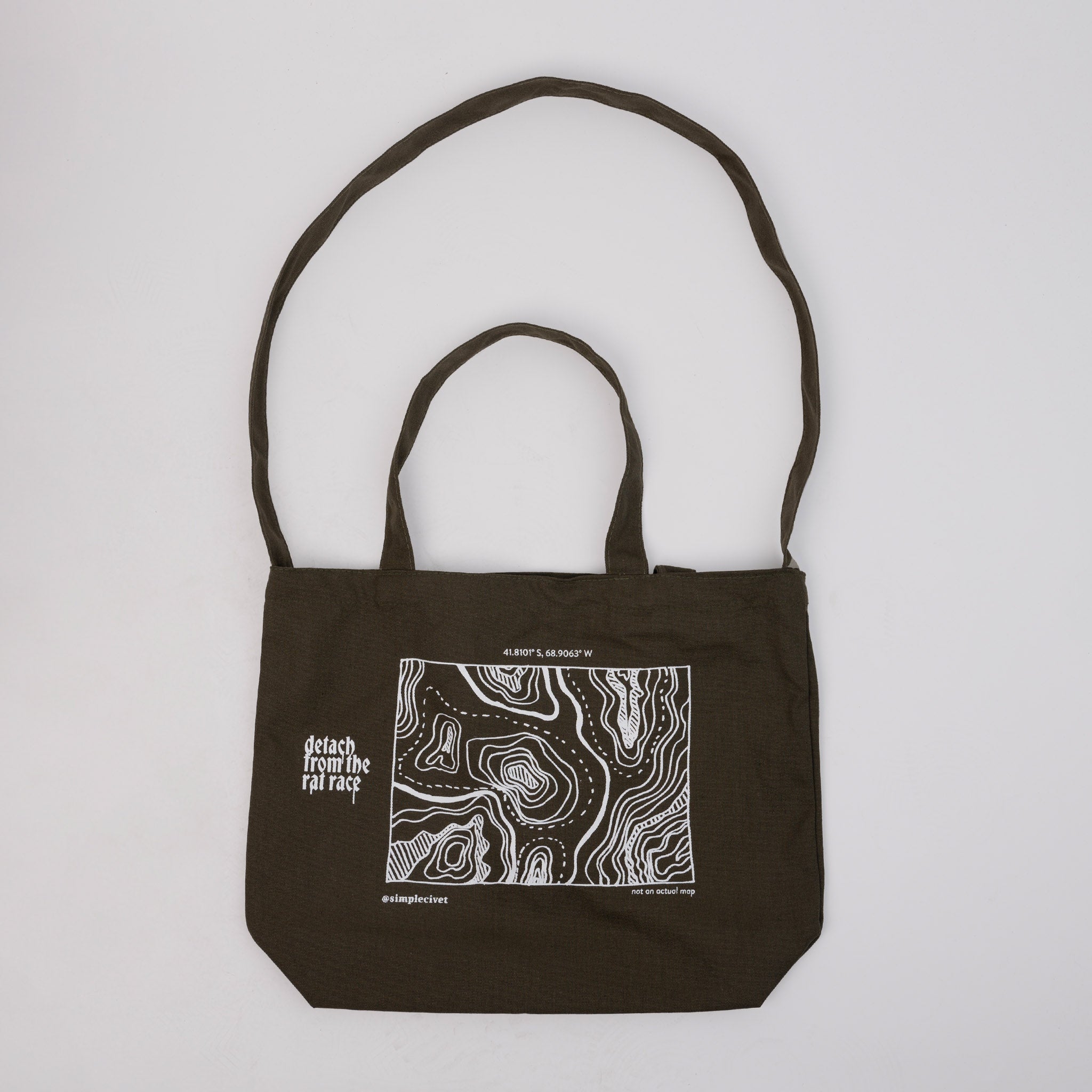 Simplecivet | Double-Sling Topo Art Cotton Tote – Everyday Market Bag