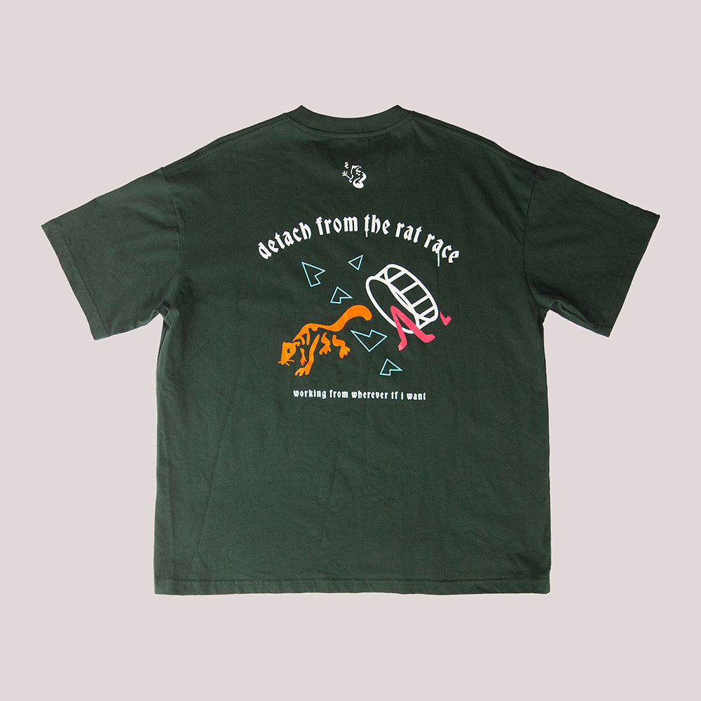 Simplecivet | Graphic “Detach From the Rat Race” T-Shirt – Oversized Streetwear Tee