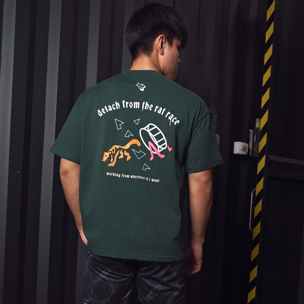 detach from the rat race graphic t