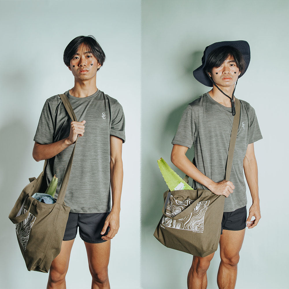 Simplecivet | Double-Sling Topo Art Cotton Tote – Everyday Market Bag