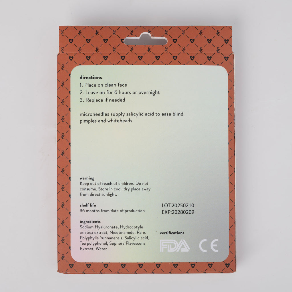 microneedle hydrocolloid pimple patch with salicylic acid