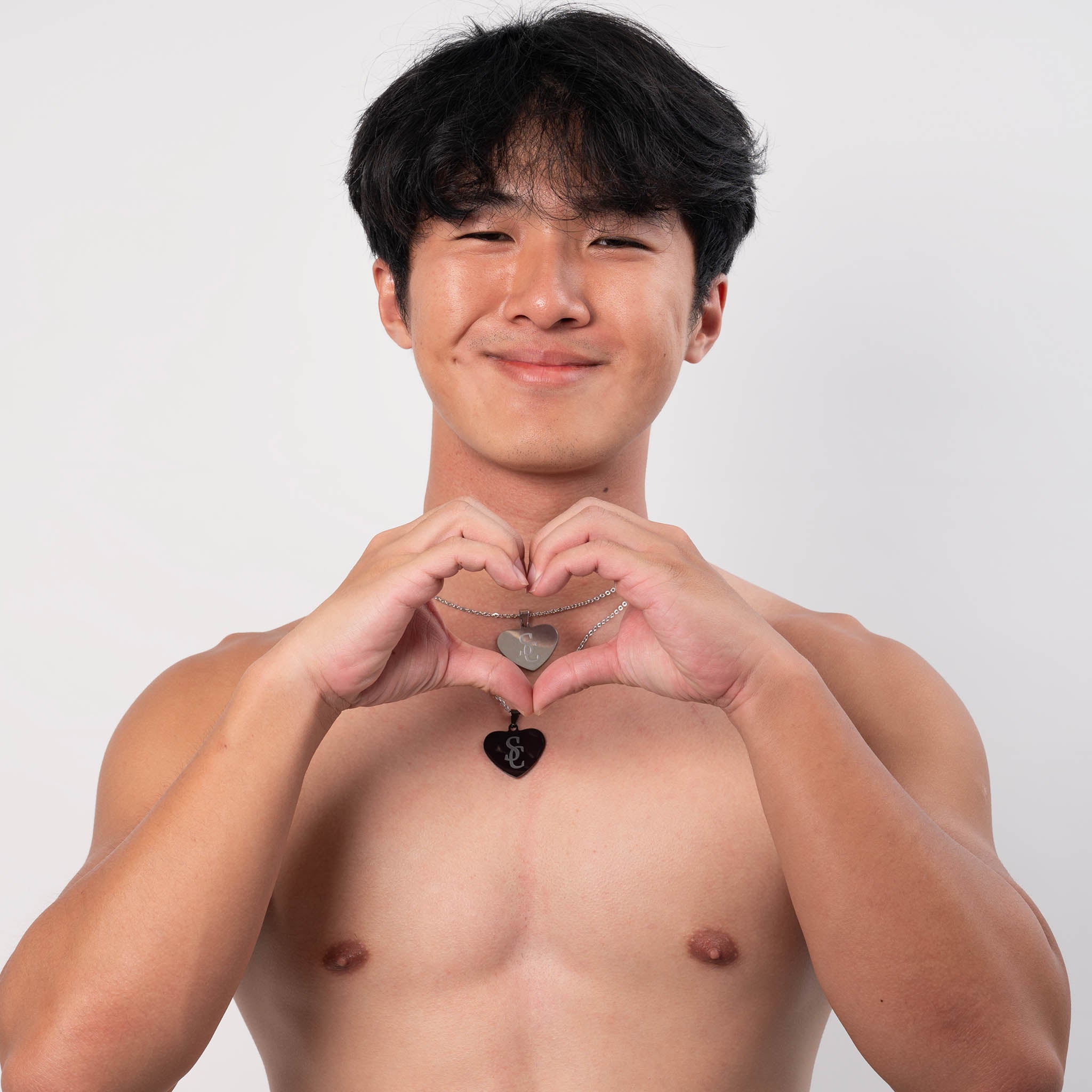 Simplecivet | Tarnish-Resistant Stainless Steel Engraved Necklace – Heart Pendant