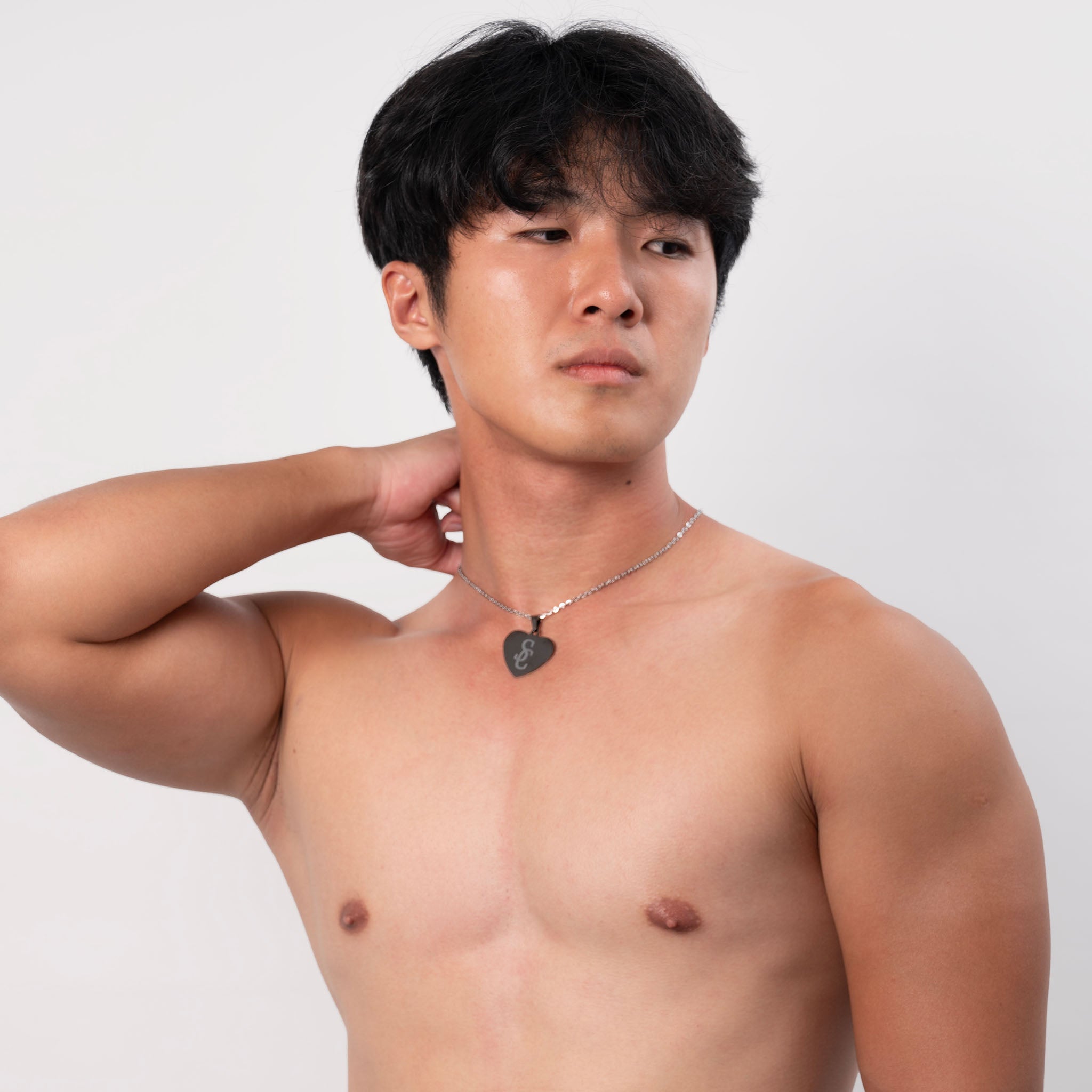 Simplecivet | Tarnish-Resistant Stainless Steel Engraved Necklace – Heart Pendant