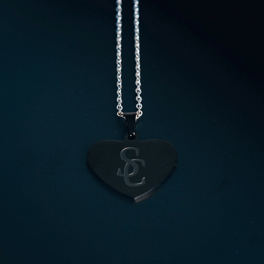 Simplecivet | Tarnish-Resistant Stainless Steel Engraved Necklace – Heart Pendant