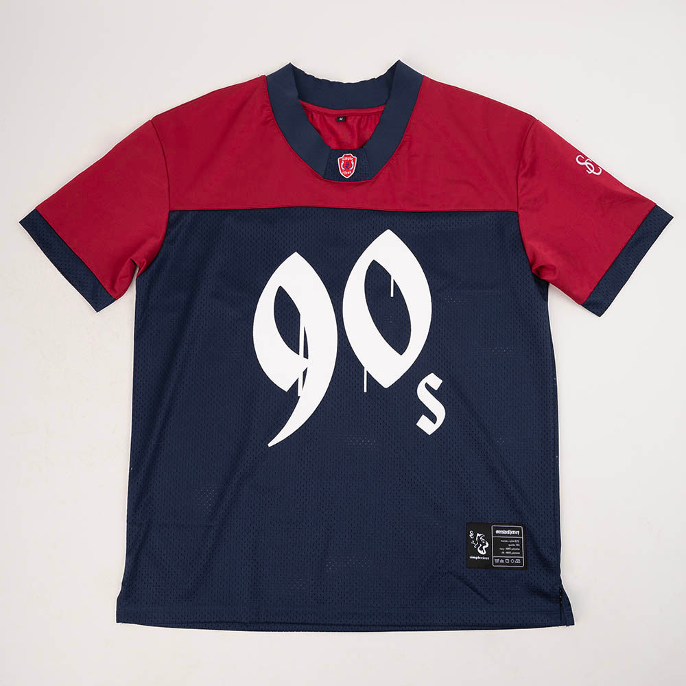 '90s oversized jersey in mesh and nylon