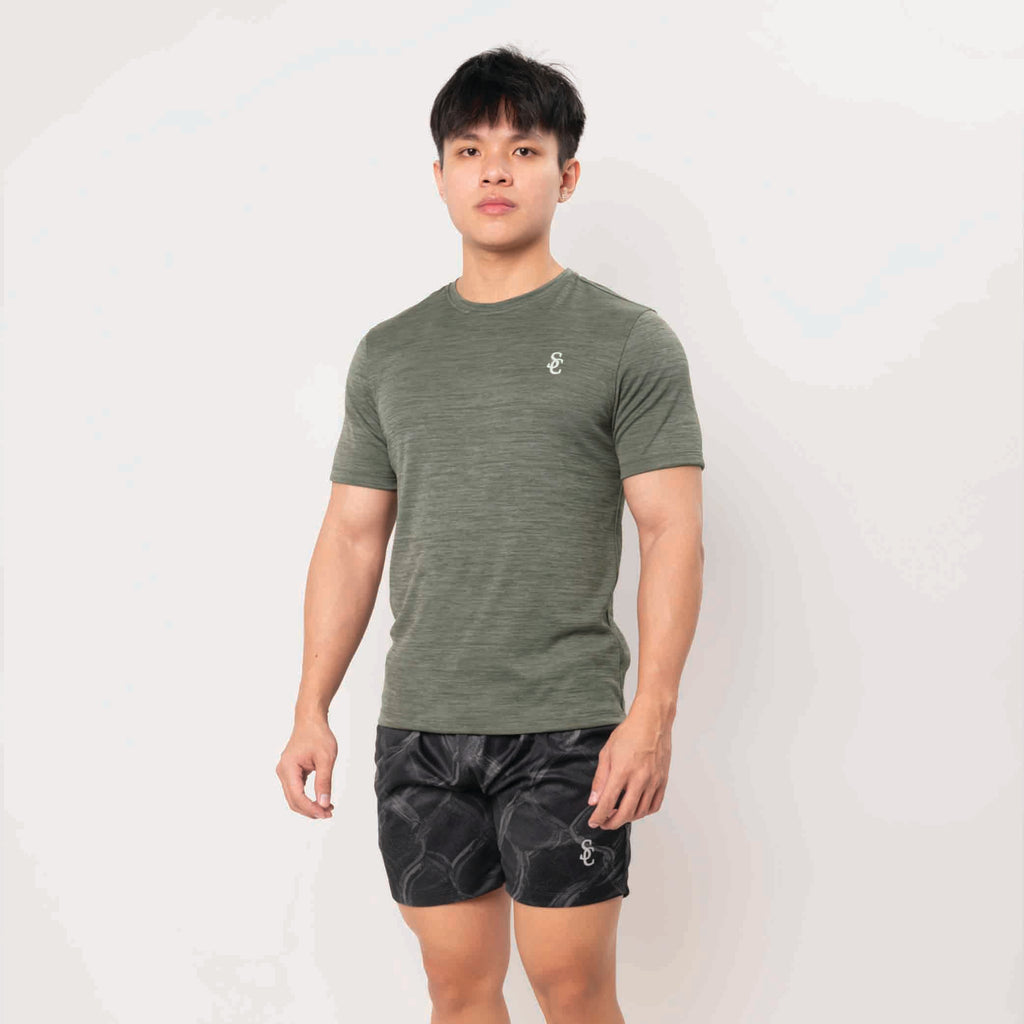 performance t in comfy sweat-wicking fabric and 3 colours