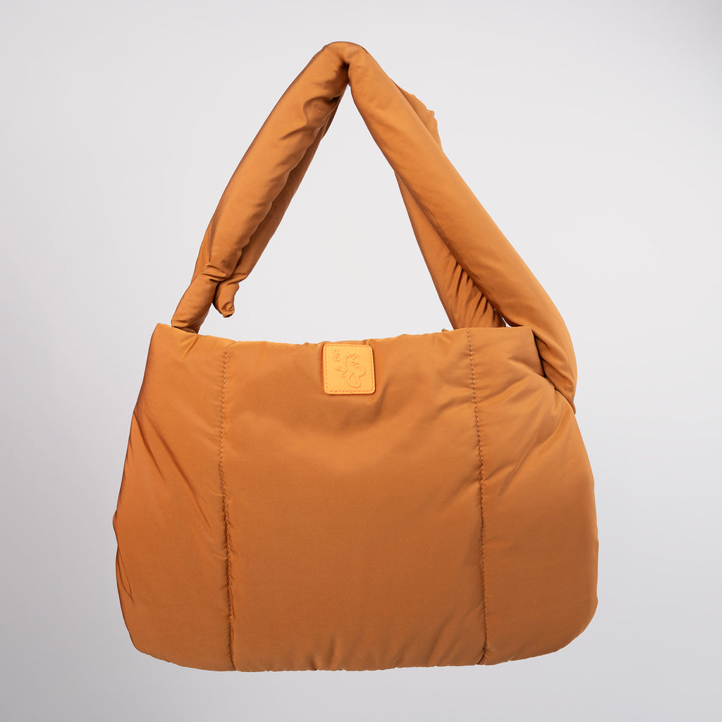 puffer-protect tote bag with adjustable two-way sling