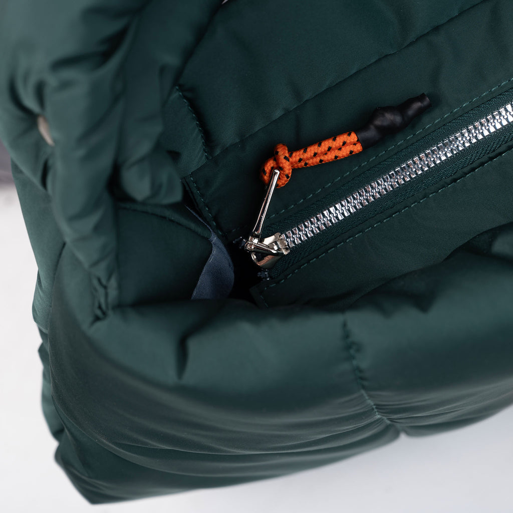 puffer-protect tote bag with adjustable two-way sling