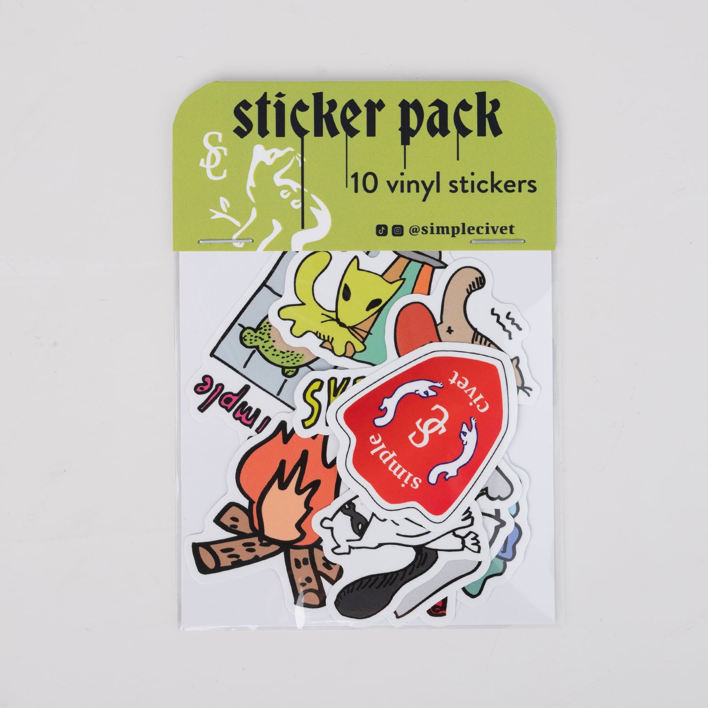 simplecivet vinyl sticker pack