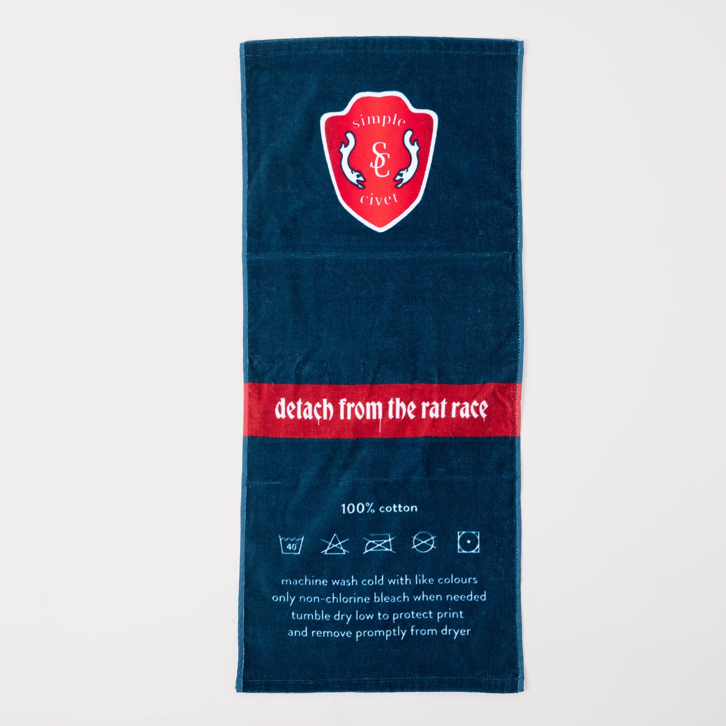 detach from the rat race gym towel