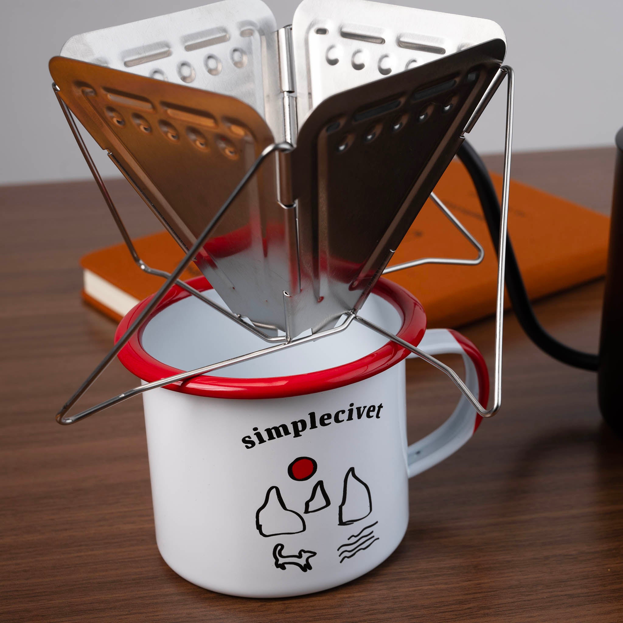 Simplecivet | Stainless Steel Pour Over Coffee Filter – Reusable & Fold-Flat